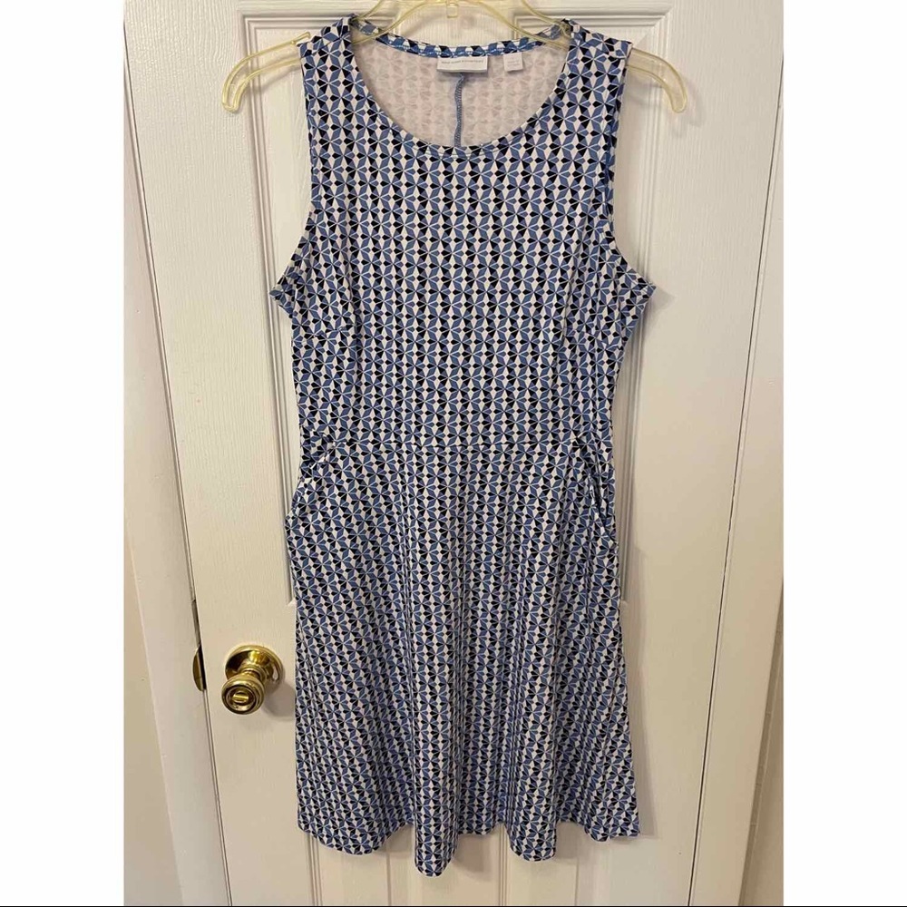 New York & Company dress-Blue-Geometric Pattern